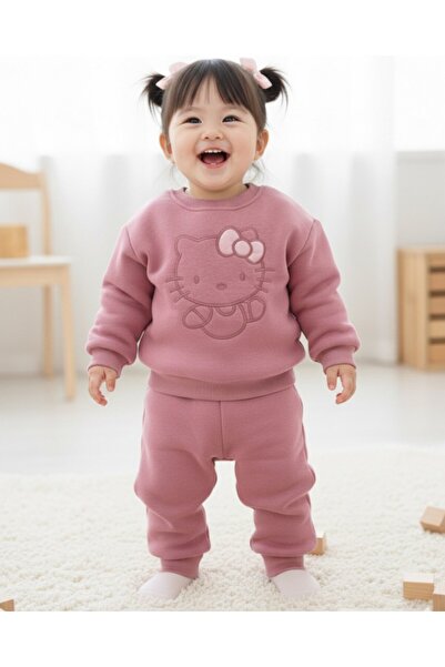 Egelite Girl's Winter Thick 3-Layer Tracksuit Set for Ages Fleece-Lined 2-3-4-5, L Is a Narrow Fit.