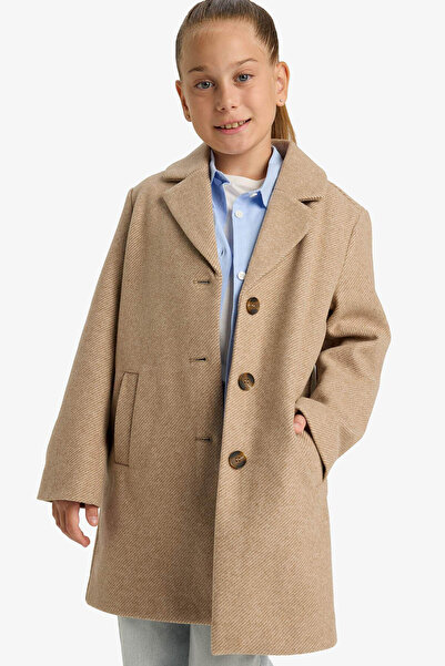 DeFacto Kız Çocuk Ceket Yaka Düğmeli Parka E9735A825AU