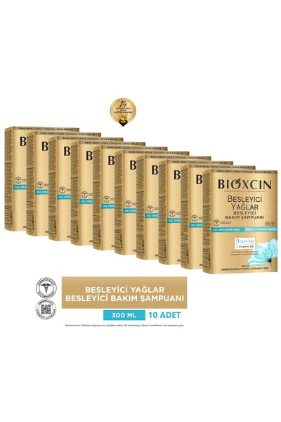 Bioxcin Șampon cu uleiuri nutritive pentru păr uscat și deteriorat 10X300 ml