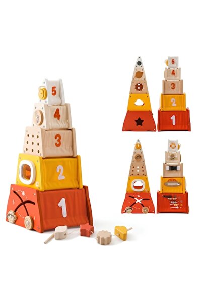Arelair Magic Box Montessori Wooden Set, Sorting and Stacking, Numbered Blocks, Preschool