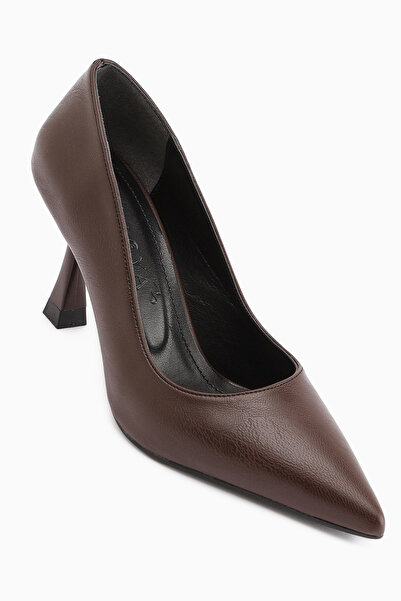 Limoya Celestine Brown Wrinkled Pointed Toe Stiletto
