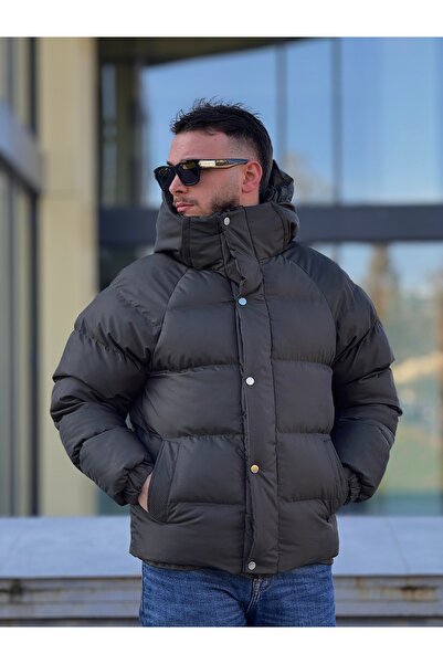 KINGAF Men's Inflatable Hooded Coat