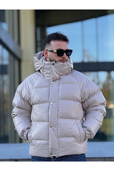 KINGAF Men's Inflatable Hooded Coat