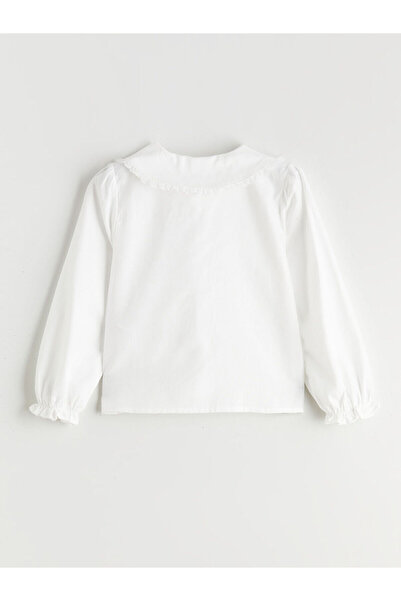 LC Waikiki LCW Kids Bebe Yaka Dantel Detaylı Kız Çocuk Gömlek