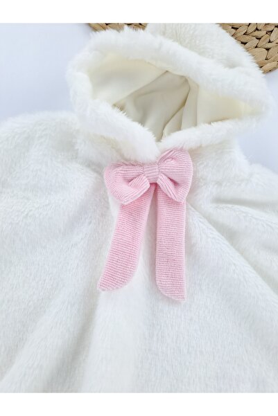 Butik Baby Girl Children's Plush Cloak Three-Piece Set Bodysuit Cloak Pants Winter Premium Quality