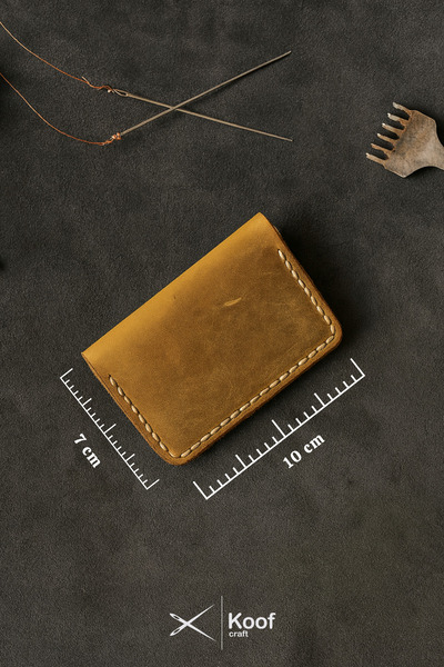 Koof Craft Slim Duo 100% Genuine Leather Card Holder – Handmade, Minimal Card Holder, Gift
