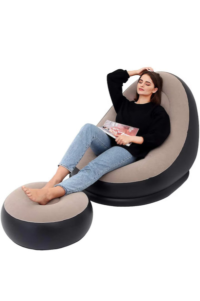 OEM Inflatable Lounger (Chair & Ottoman) for Indoor and Outdoor Use