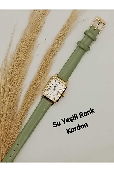 Brality ساعة يد نسائية حديثة (سوار أخضر مائي) بقرص روماني وهيكل ذهبي tt0056