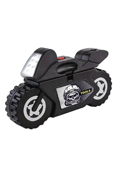 OEM Motorcycle-shaped tool kit with various tools and light - 22 pcs