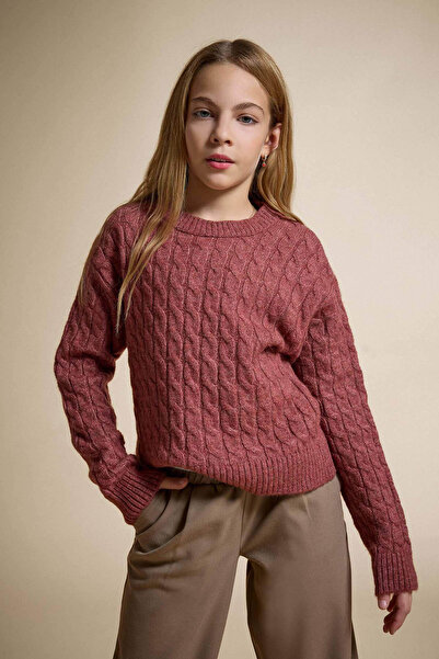 DeFacto Girl's Crew Neck Knitwear Sweater F2748A825Wn