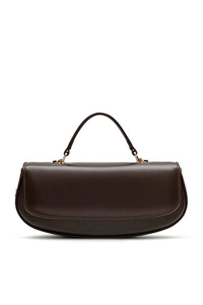 Didosbag شيكلي - شوكولاتة رقم 12 |   حقيبة كتف من الجلد البني