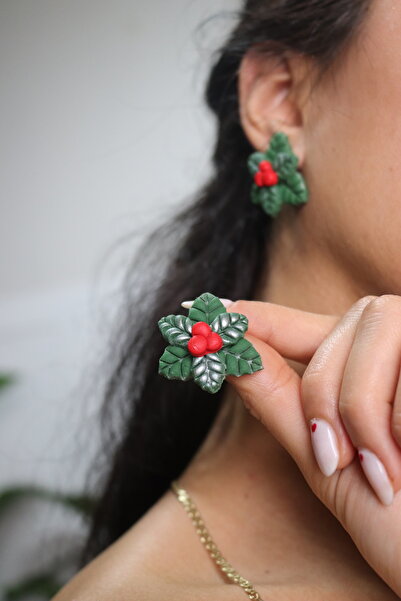 Gizy Store Polymer Clay Handmade, Kokina Earrings, New Year's Earrings, New Y...