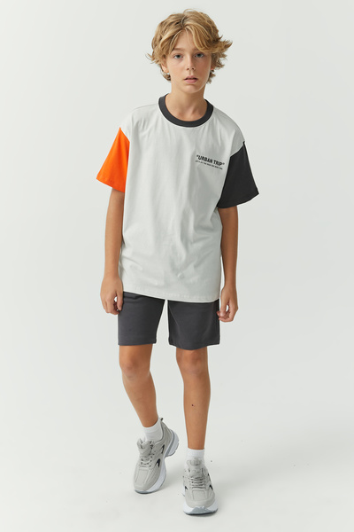 PAULMARK Boy's Color Mixed Double Suit