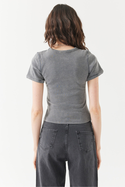 PAULMARK Women's Corded Fabric T-Shirt