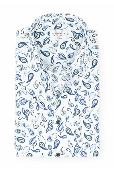 Marvelis V-Kragen Langarmshirt für Herren