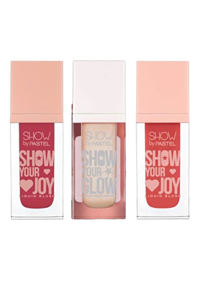 Show by Pastel Show Your Joy Lıquıd Blush 3 lü Set Allık 58 ve 55 + Match Glo...