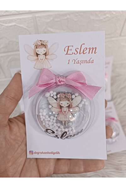 Doğrukan Hediyelik 10 adet peri kızlı kar küresi magnet yenidoğan doğum günü ...