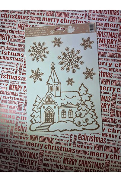 Jumbo Snow House Window Sticker