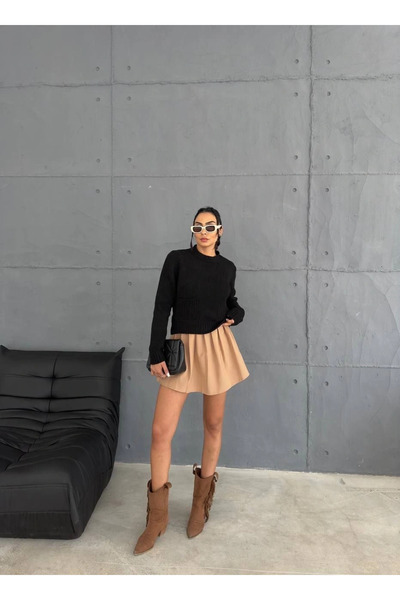 civetta Pocket Detailed Classic Fit Knitwear - Black