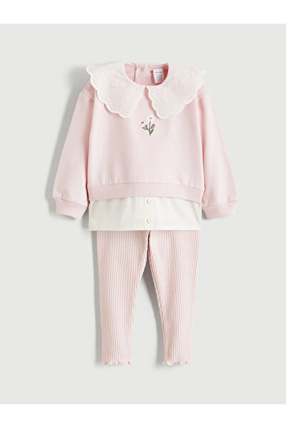 LC Waikiki Create Your Style from UZG Store Pink Peter Pan Collar Baby Girl S...