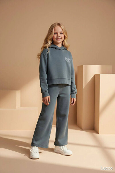 Kidmark Çocuk Modası Girl's 100% Cotton Basic Gray Set