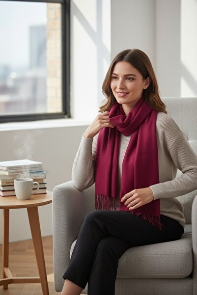 Disanuva Soft Textured Women's Winter Scarf Shawl – Warm, Comfortable and Stylish Model Large Size