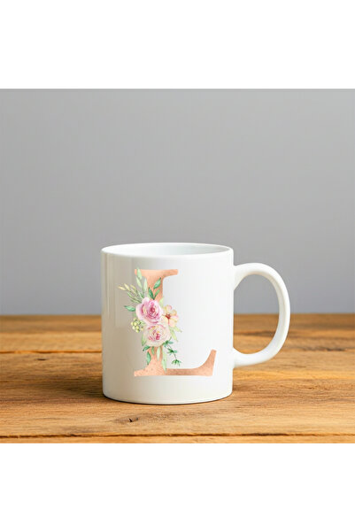Dekor L Letter Printed-Gift Ceramic Mug