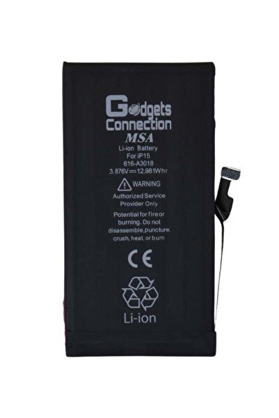 no markte Gadgets Connection replacement battery for Apple iPhone 15 - Black