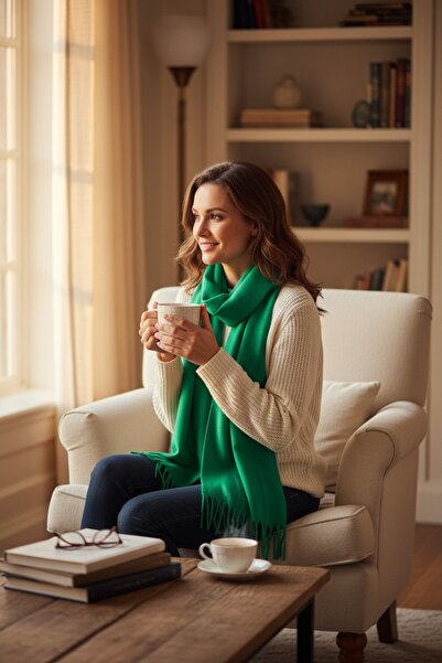 Disanuva Soft Textured Women's Winter Scarf Shawl – Warm, Comfortable and Stylish Model Large Size