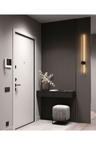Avizen Lighting Project Modern Dekoratif Led Duvar Aplik Uzun Çubuk Tekli Siyah Kasa Gün Işığı 1 Adet