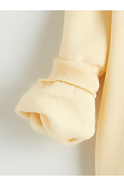 LC Waikiki Yellow Printed Girls' Sweatshirt and Pants 2-Piece Set