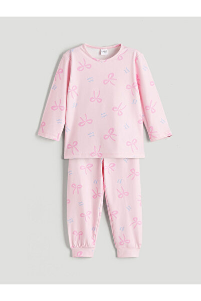 LC Waikiki RMZ GİYİM FARKIYA طقم بيجامة بناتي مطرز بفيونكة على شكل روبا