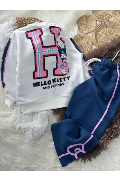 babymoon kids Crew Neck Long Sleeve Girls' Sweatshirt and Sweatpants 2-Piece Set