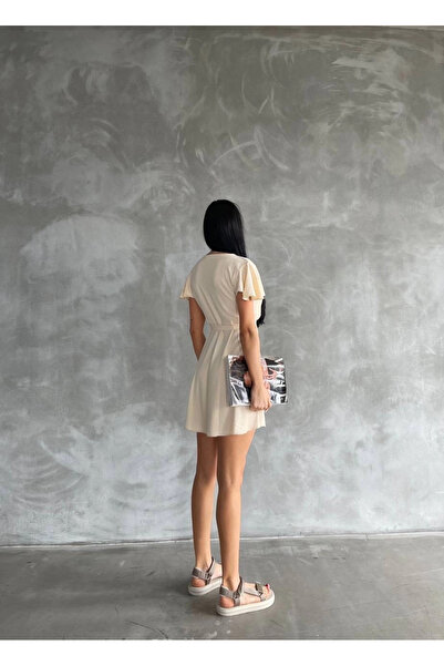ZENGEZUR MALL MTXDPN Bürümcük Mini Dress Beige (00155) (Size: Standard)