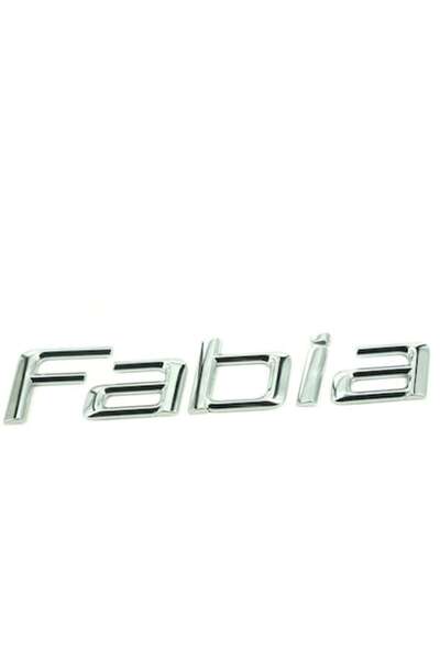 Skoda Emblemă Fabia Gri 12,5 cm – Autocolantă pentru Portbagaj sau Caroserie,...