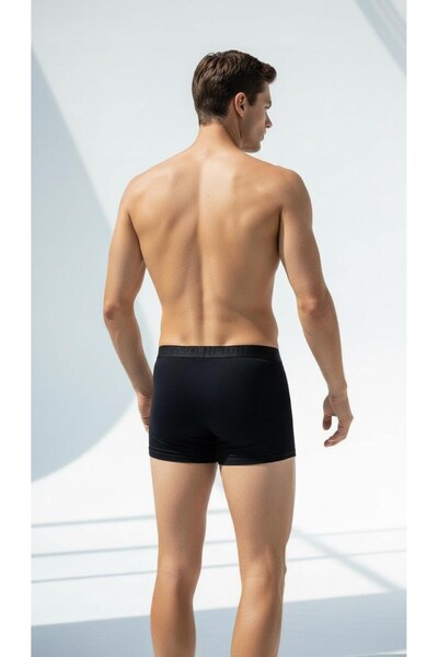 Plus Scorpion Ανδρικό Σετ Μπόξερ 6 τεμαχίων – Μαύρο Χρώμα Ελαστικό Μοντάλ με Ελαστική Μέση