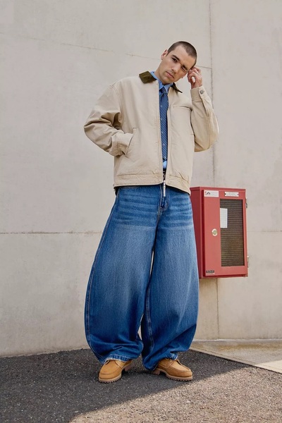 september island Kirk Camel Color Short Canvas Oversized Coat