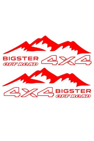 Oracal Off Road Sticker Set, BIGSTER, 4x4, 40x14cm, red