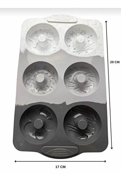 elfnur 6-Piece Classic Belly Cake Shaped Medium Size Bakable Fireproof Silicone Cake Mold