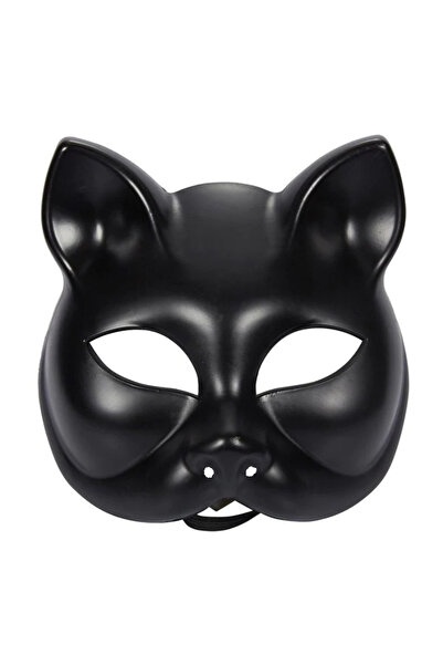 HarmonyAura Black Color Luxury Cat Mask 12X13 cm