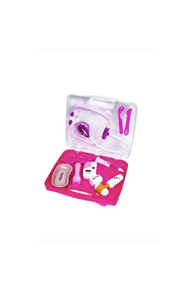 MASHASHOP Doctor Kit Set, 10 Accessories, Sounds and Lights, Pink
