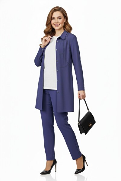 Nazal Women's Stone Blouse Pants Tunic 3 Piece Set Bgl-St04733