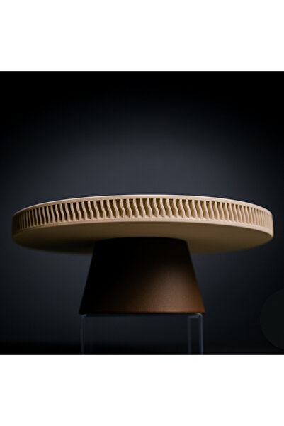 Homentum Oro | Decorative tray with foot – Modern geometric lines