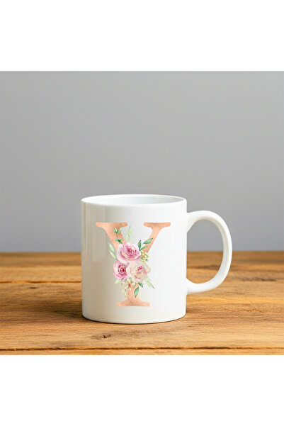 Dekor Y Letter Printed-Gift Ceramic Mug