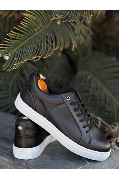 ZENGEZUR MALL Mtxdpn Kb-Bx1 Kuback Black Leather High White Sole Casual Men's Shoes (00520) (Size: 44)