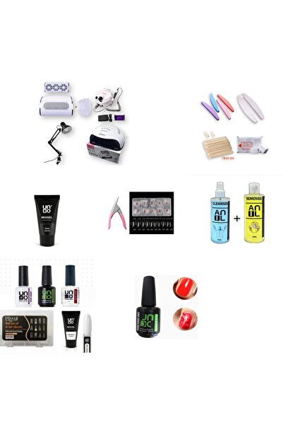 Anıl Gel Polish protezTırnak Seti ; Uv Lamba 168 w; Elektırıklı Torpü;MasaLam...
