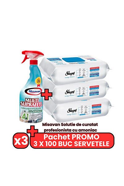 Sleepy Pachet PROMO Misavan Profesional Multisuprafete + 3 x 100Buc Șervețele...