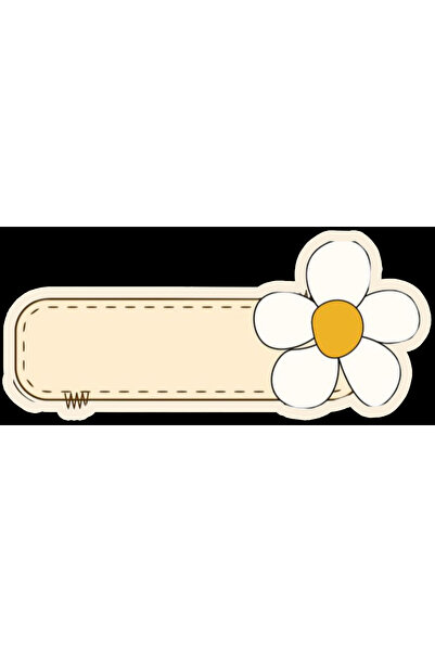 TELLGRAF مجموعة ملصقات الأسماء ذات الطابع البابونجي (3×6 سم، 24 قطعة)