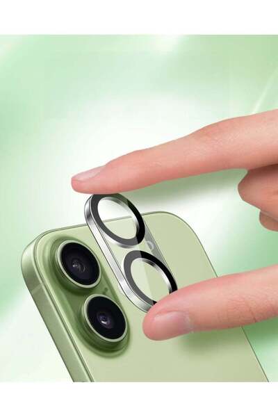 Generic ملصق حماية زجاجي للكاميرا متوافق مع عدسة كاميرا iPhone 17، شفاف/أسود