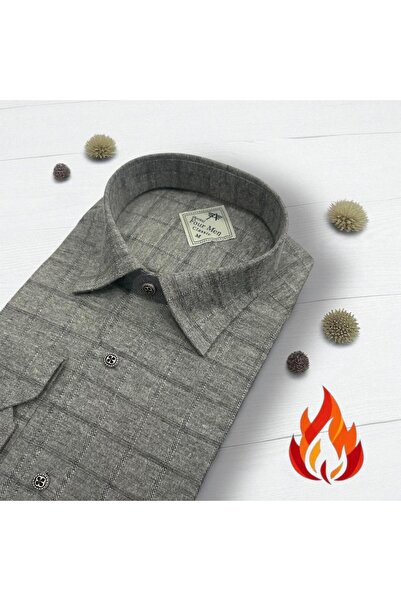 EREN STYLE قميص كلاسيكي من القطن بنسبة 100% بأكمام طويلة ومقاوم للعرق من الفل...